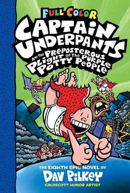 Captain Underpants and the Preposterous Plight of the Purple Potty People: Color Edition (Captain Underpants #8) (Color)