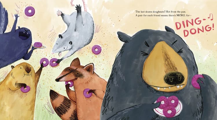 Later in the book, we can see that LouAnn is getting pretty fed up with the guests that keep coming! Brianne Farley did a wonderful job depicting emotion in LouAnn's face and body language.