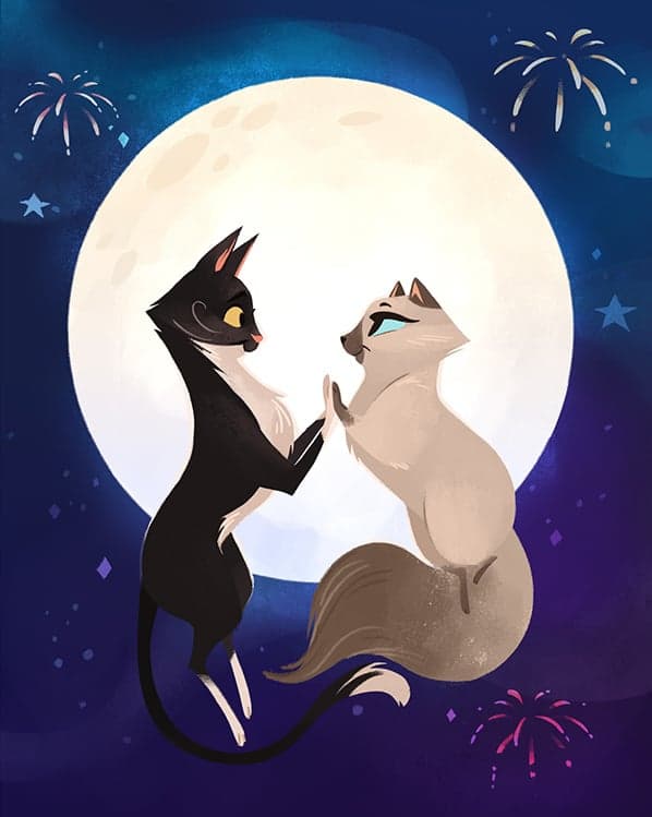 It was love. Love under the spotlight of the moon.