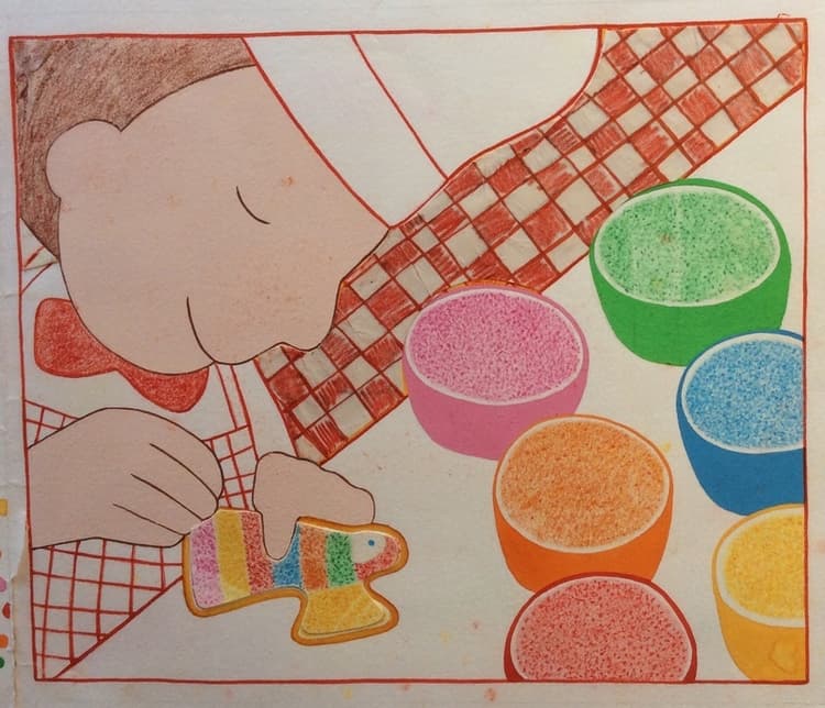 Then I painted a color sketch, but I still made more changes...
