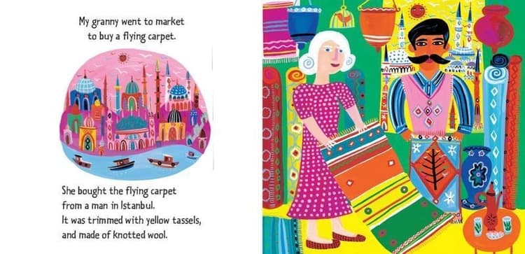 'My granny went to market to buy a flying carpet.'