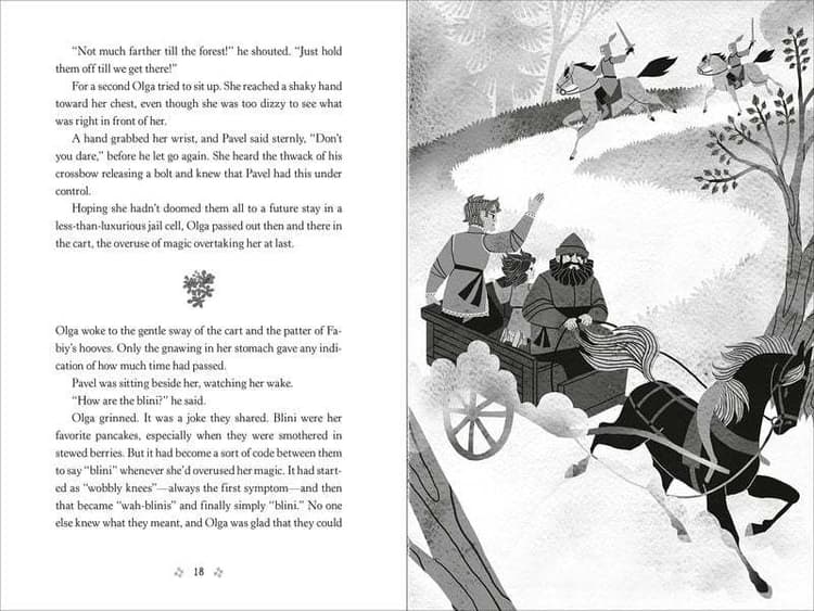 Interior page and illustration from The Song of the Swan