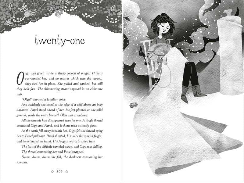 Interior page and illustration from The Song of the Swan
