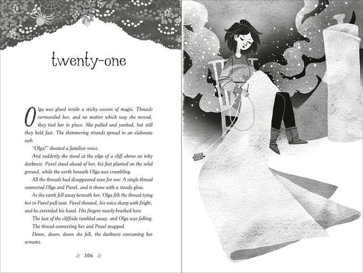 Interior page and illustration from The Song of the Swan