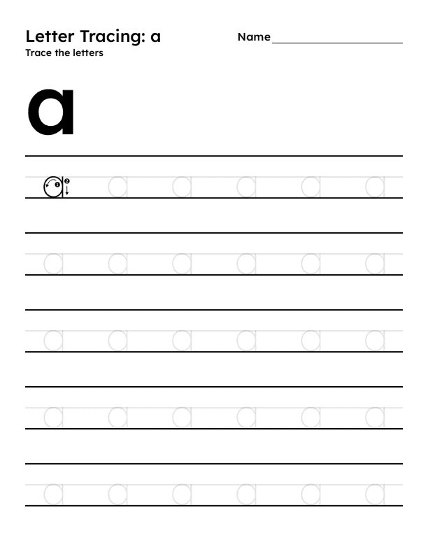 Printable: Lowercase Letters