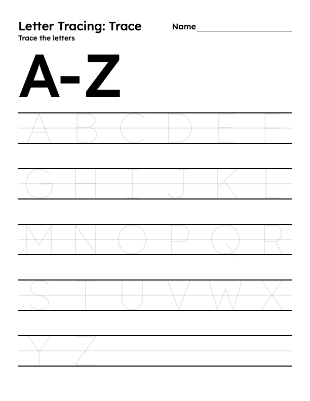 Printable: All Uppercase Letters