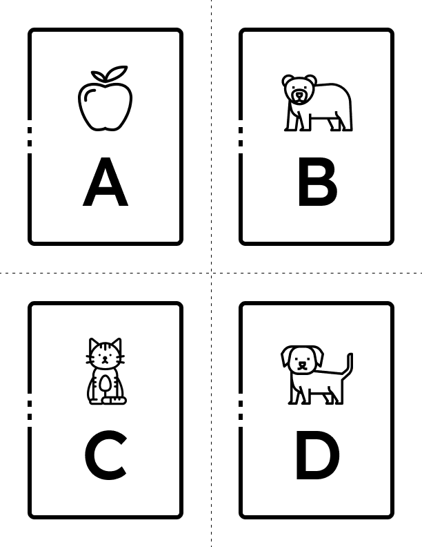Printable: Uppercase Letters + Icons