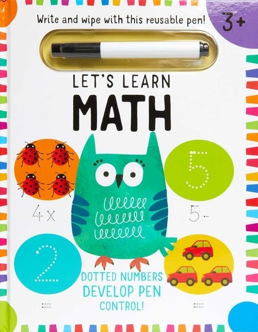 Let's Learn: First Math Skills: (Early Math Skills, Number Writing Workbook, Addition and Subtraction, Kids' Counting Books, Pen Control, Write and Wi