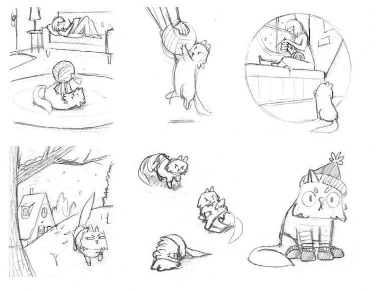 Roughs from first dummy book