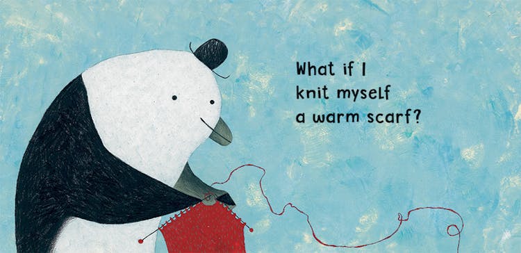 What if I knit myself a warm scarf?