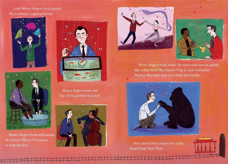 Images from Mister Rogers' Neighborhood, highlighting a variety of feelings.