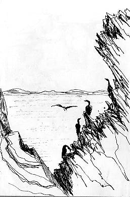 Ink sketch used for the rugged setting 