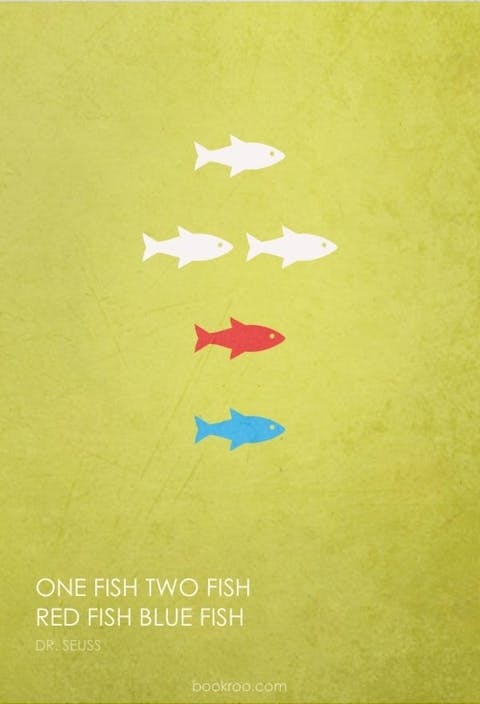 One Fish Two Fish Red Fish Blue Fish poster