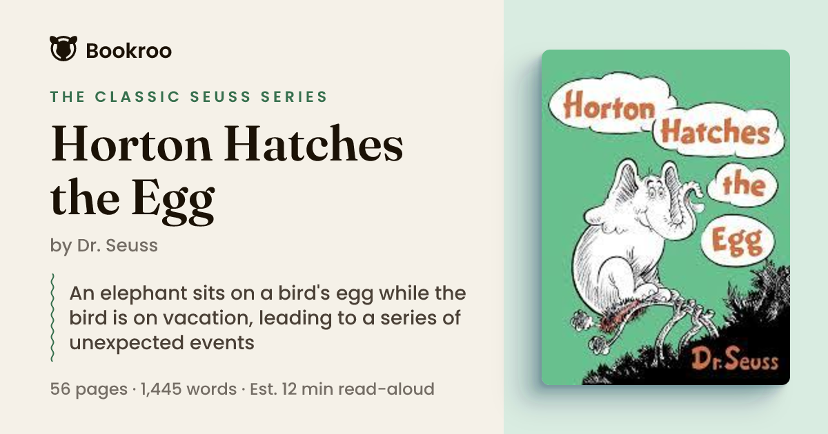 Horton Hatches the Egg by Dr. Seuss (Classic Seuss)